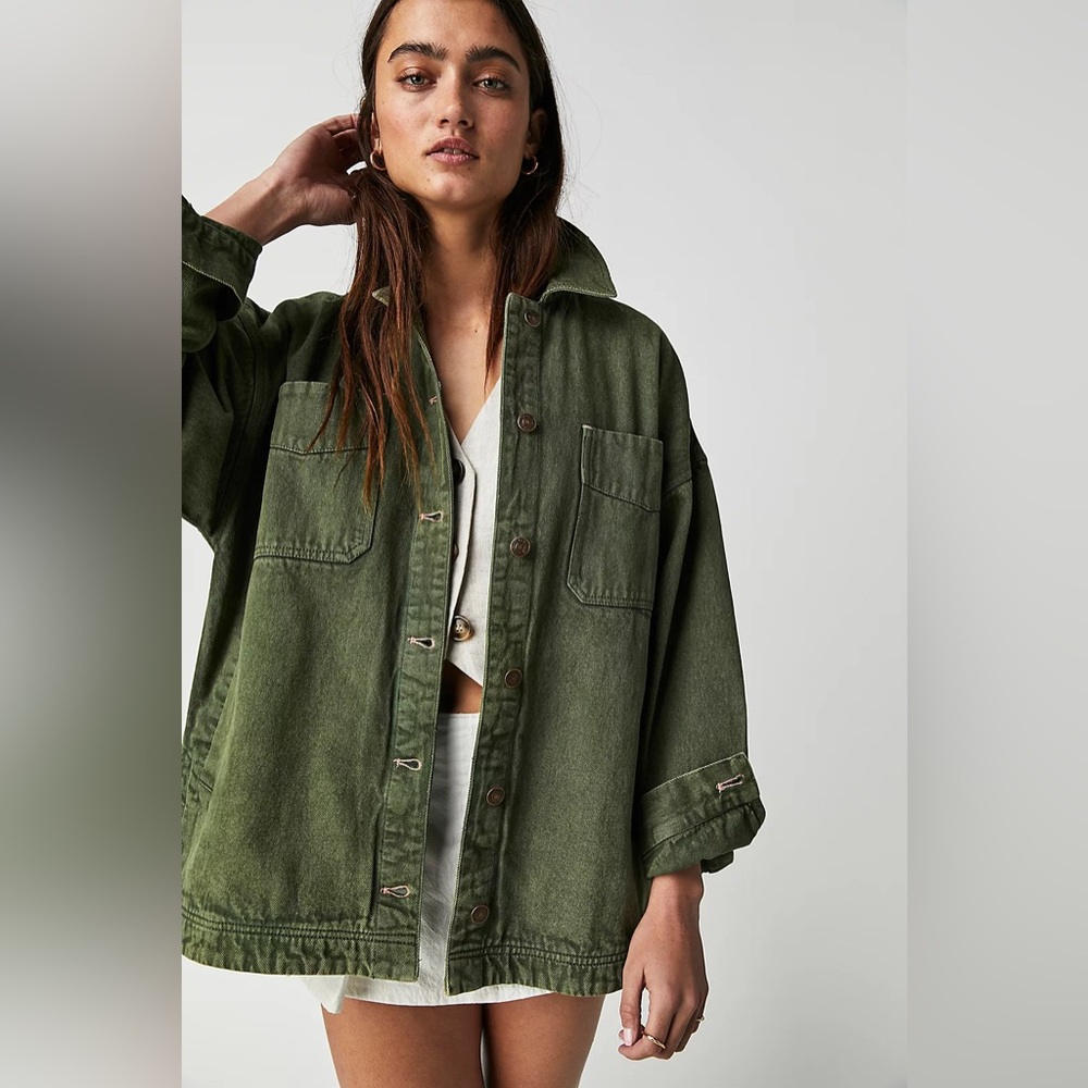 We the free Madison city denim jacket in the color adventurar